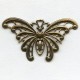 Mega Butterfly Art Deco Style Oxidized Brass 105mm (1)