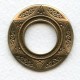 Art Deco Style Porthole Setting Oxidized Brass 35mm (1)