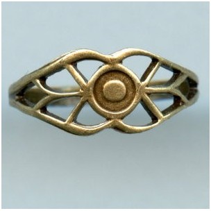 Filigree Design Finger Ring Oxidized Brass (1)