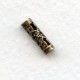 Filigree Spacer Tubes 13mm Oxidized Brass (12)