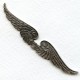 Wings Stampings Solid 90mm Oxidized Silver (2)