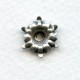 Flower with a 4mm Well Oxidized Silver (6)