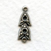 Connectors Hold Rhinestones Oxidized Silver 16mm (12)