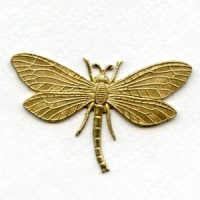 Dragonfly in Awesome Detail Solid Raw Brass Stamping