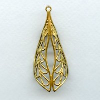 Filigree Made for Wrapping Glass Stones Raw Brass 58mm