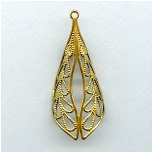 Filigree Made for Wrapping Glass Stones Raw Brass 58mm