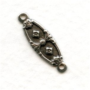 Fancy Little Jewelry Connectors Oxidized Silver (12)