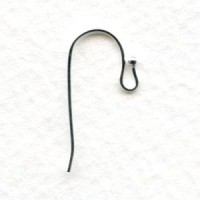 Fish Hook Ball Loop Earring Findings Plated Silver (24)