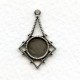 Delicate 7mm Setting Pendants Oxidized Silver (12)