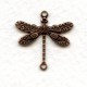 Victorian Style Dragonfly Connectors Oxidized Copper (12)