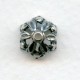 Elegant Gothic Style Bead Caps Oxidized Silver 8mm (6)