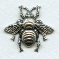 Bumblebee Stampings 31mm Oxidized Silver (3)