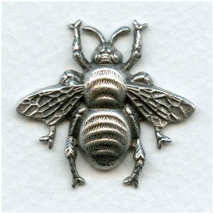 Bumblebee Stampings 31mm Oxidized Silver (3)