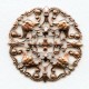 Ornately Detailed Round Filigree Stamping Oxidized Copper (1)