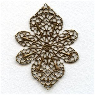 Fabulous Filigree Oxidized Brass 60x43mm (1)