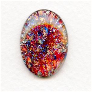 Multi-Color Glass Opal Cabochon 25x18mm (1)