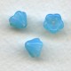 Opal Turquoise Glass Bead Caps Tulip Beads 6x8mm (24)