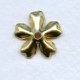 Large Blossom Flower Shapes Raw Brass 17mm (6)