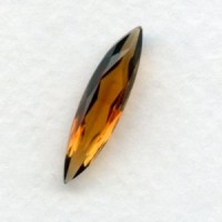 ^Smoked Topaz Glass Navette Jewelry Stones 24x6mm