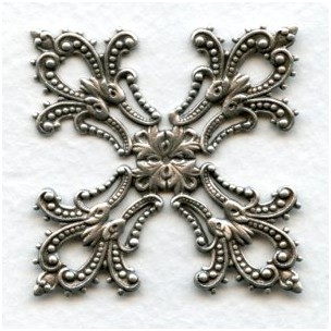 *Maltese Cross Stamping Oxidized Silver (1)
