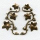 Vines with Berries Oxidized Brass 57mm (1 Set)