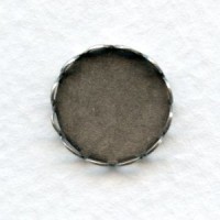 Lace Edge Settings 13mm Oxidized Silver (12)