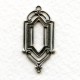 Stained Glass Window Style Connector Oxidized Silver (6)