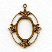 Floating Leaves Setting Frames 18x13mm Oxidized Brass (4)