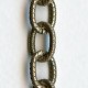 Textured Oval Links Antique Gold Chain 13x10mm (3 ft)