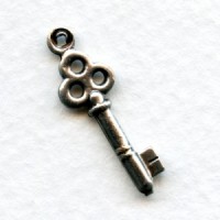 Steampunk Inspired Keys Oxidized Silver 24mm (6)
