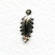 Leaf Pendant Oxidized Silver 16mm with a Loop (12)