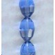 ^Oval Faceted Glass Beads Light Sapphire 11x8mm