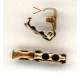 Foldover Clasps with Rhinestone Settings Oxidized Brass