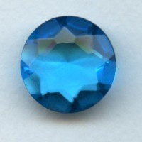 Aquamarine Glass Round 25mm Unfoiled Jewelry Stone (1)