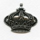 Crown Stamping Ornamentation 38mm Oxidized Silver (1)