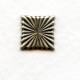Fluted Square Embellishments 9mm Oxidized Silver