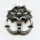 Art Nouveau Style Embellishment Oxidized Silver 27mm (3)