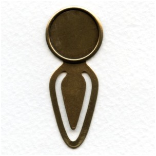 Bookmark Findings with Simple 18mm Setting Brass (4)