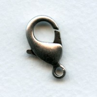 Oxidized Silver Lobster Claw 23mm Clasps (6)