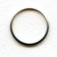 Simple Circle Connector or Eyelet 21mm Oxidized Silver (12)
