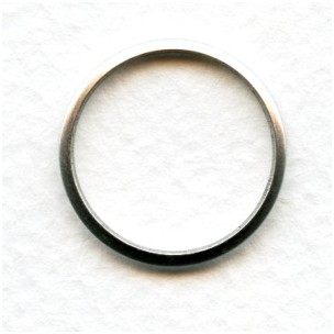 Simple Circle Connector or Eyelet 21mm Oxidized Silver (12)
