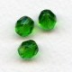 ^Emerald Glass Fire Polished Round Faceted Beads 8mm