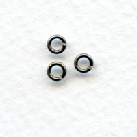 Tiny Oxidized Silver Jump Rings Round 3mm (100+)