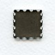 ^Lace Edge Settings 18mm Square Oxidized Silver (6)