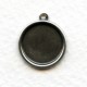 Simple 13mm Settings Oxidized Silver (6)