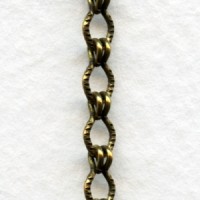 Ladder Chain Antique Gold 4x4mm Links (3 ft)