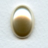 Faux Smooth Pearl Cabochons 18x13mm Creme (2)