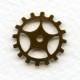Steampunk Gears Oxidized Brass 19mm (12)