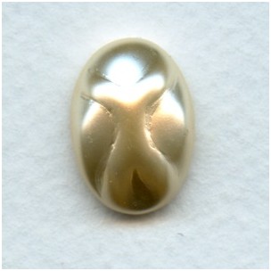 Faux Baroque Pearl Cabochons 18x13mm Creme (2)