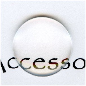 Clear Plastic Magnifying Lens Cabochon 18mm Round (12)